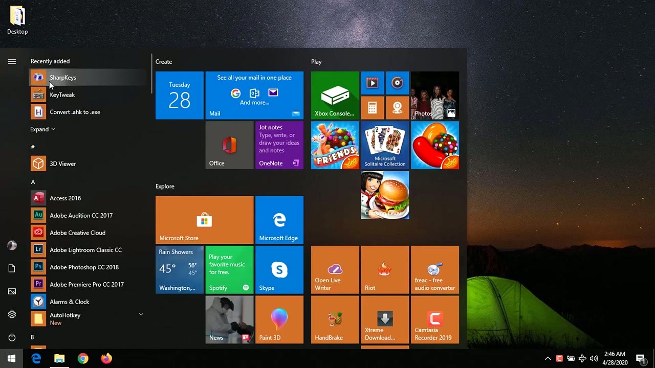 SharpKeys with multiple active key remappings listed