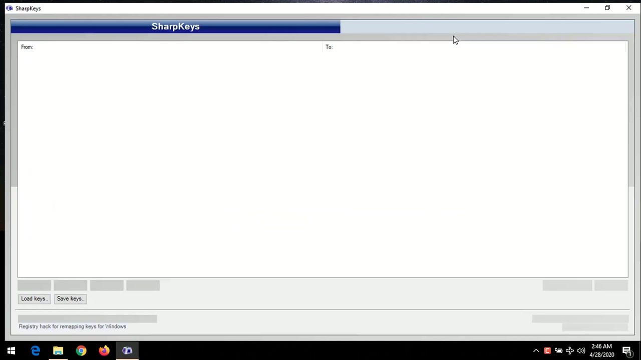 SharpKeys writing key mappings to the Windows Registry